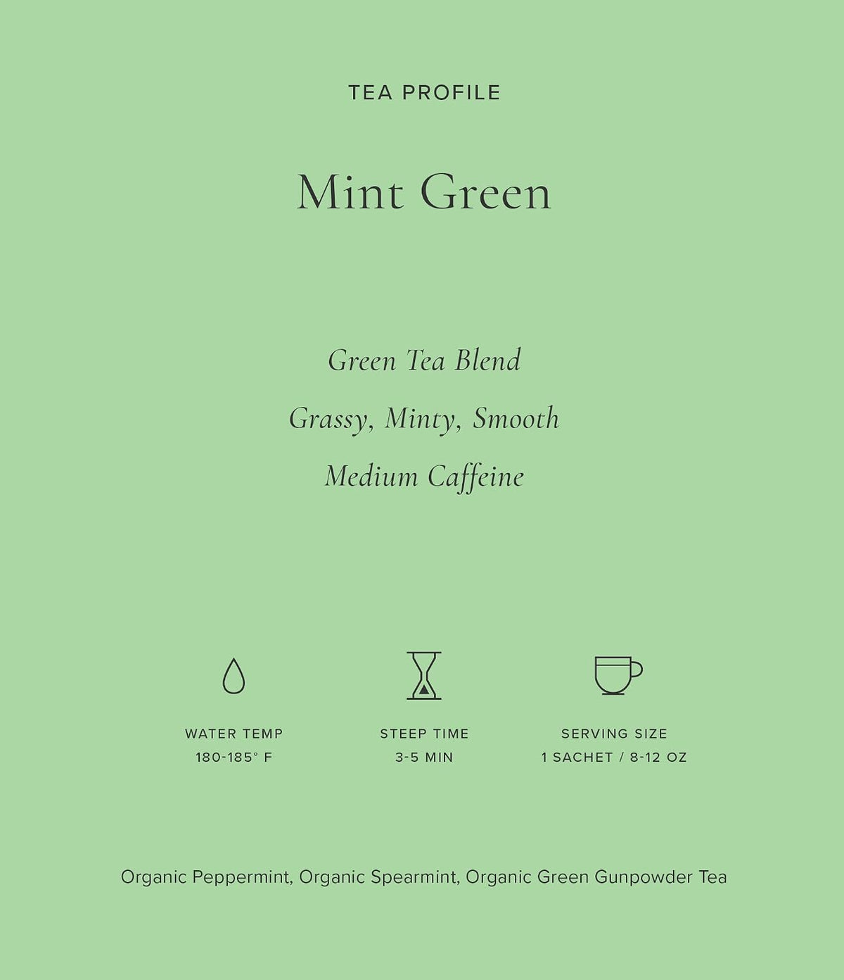 Art of Tea Mint Green Tea Bags 12 Count, Organic Peppermint & Spearmint Green Tea Sachets, Premium Pyramid Tea Bags for Hot or Iced Tea, Smooth Refreshing Green Tea with Moderate Caffeine