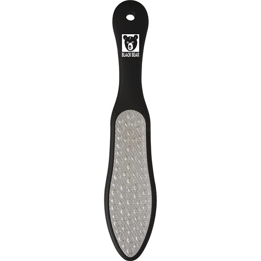 ForPro Black Bear Stainless Steel Pedicure File, Callus Remover Foot File, Double-Sided Professional Quality Tool for Heels and Feet, 10.5’’ L