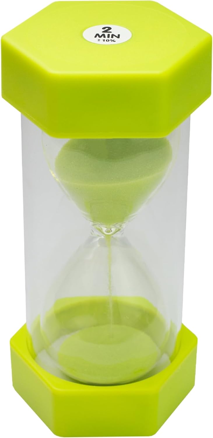 Sand Timer for Kids Set of 3 Small Colorful Hourglass Acrylic Covered Clock 1Min 2Min 5Min for Classroom, Home & Kids Room