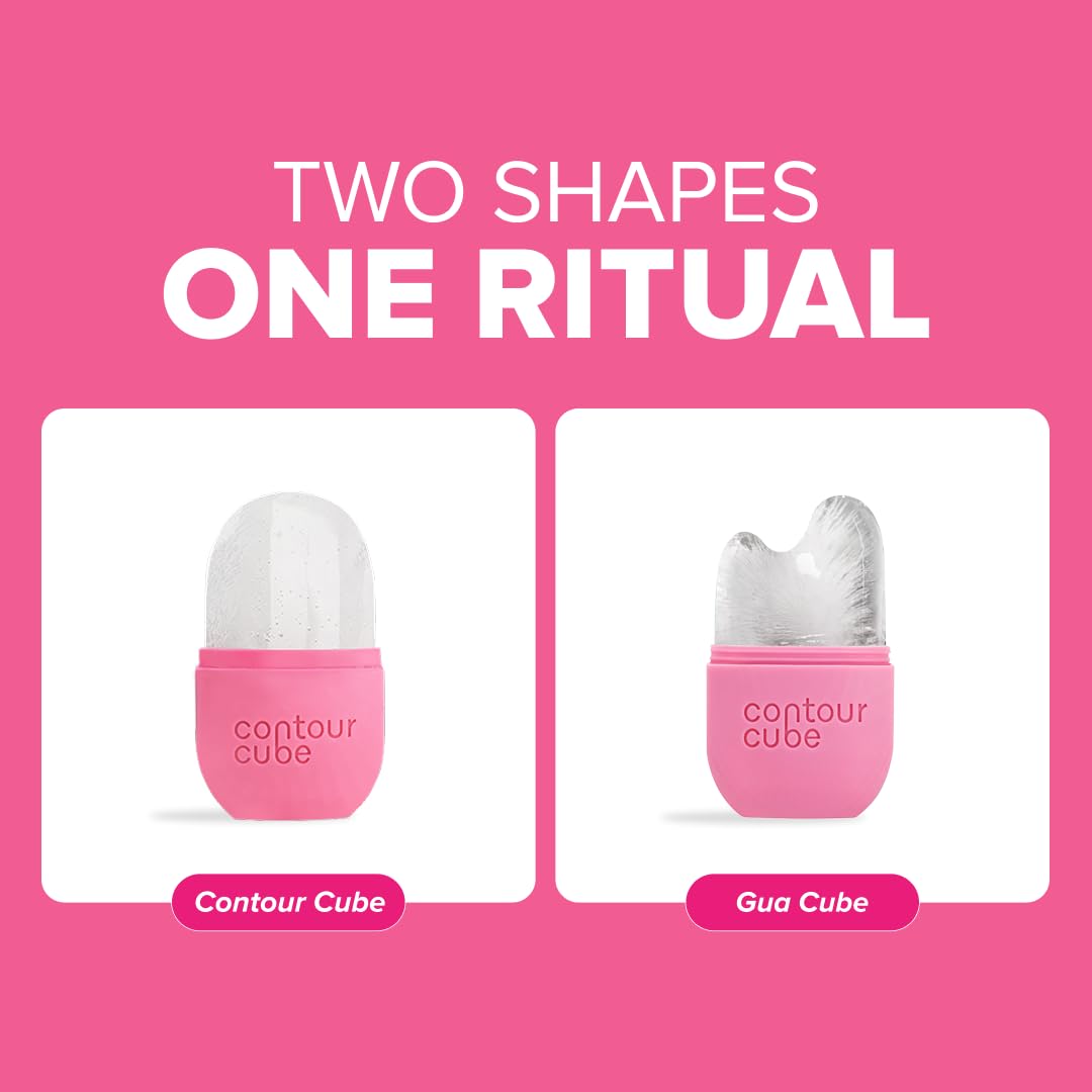 Contour Cube Original - Ice Roller for Sculpting & De-Puffing - Face Ice Roller & Massager with BPA-Free Silicone - Ice Mold for Face - Skin Care Tools for Daily Skincare (180ml) - Marble