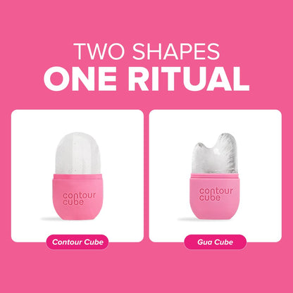 Contour Cube Original - Ice Roller for Sculpting & De-Puffing - Face Ice Roller & Massager with BPA-Free Silicone - Ice Mold for Face - Skin Care Tools for Daily Skincare (180ml) - Marble