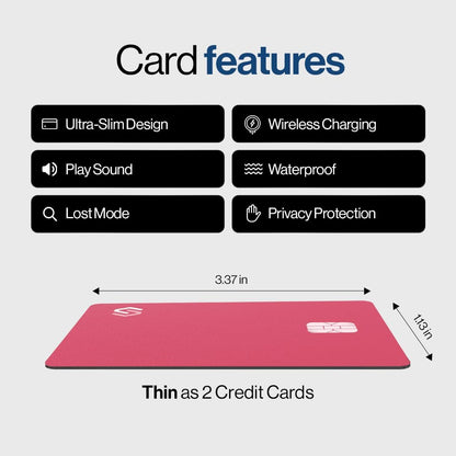 SPOTMINDERS Apple MFi Certified Wallet Tracker PRO Works with Apple Find My IP68 Rechargeable Tracking Card for Wallet Luggage Passport 0.07in Slim Credit Card Design Item Finder
