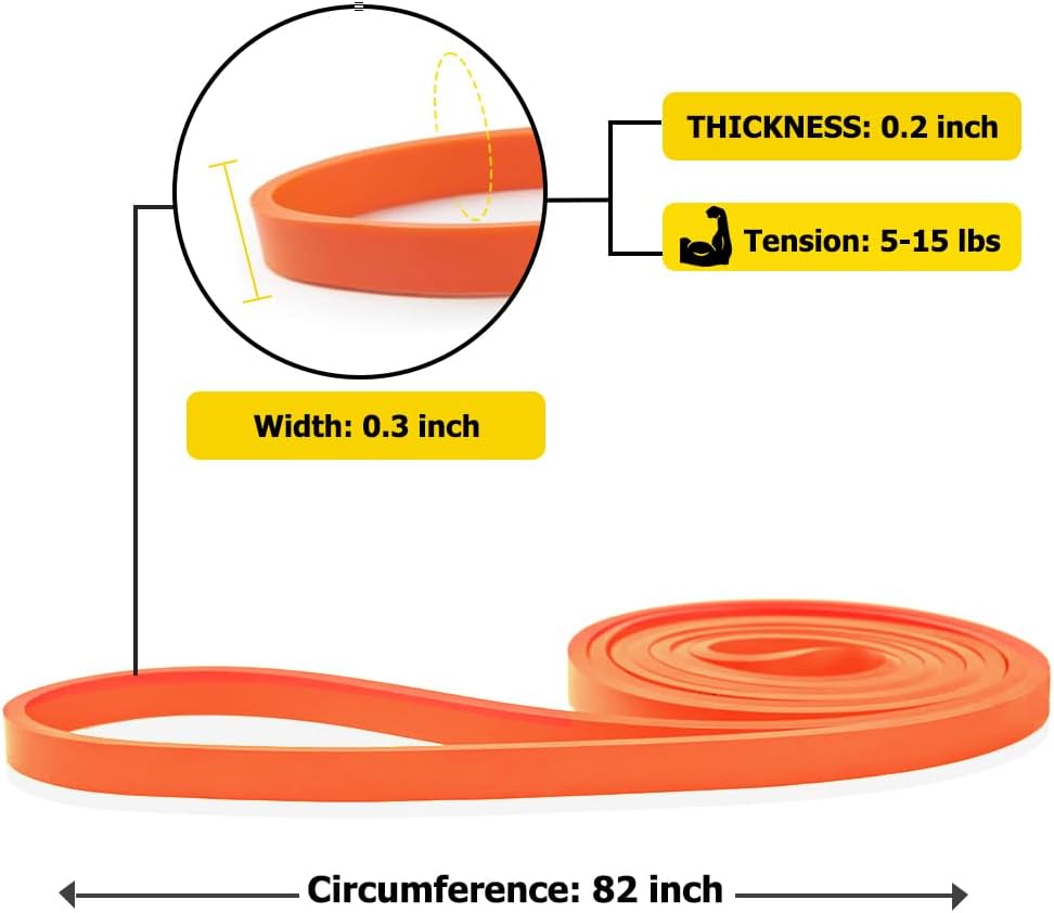 ROSAPOAR Resistance Band Pull up Band Fitness Exercise Bands Natural Latex for Workout Body Stretch Powerlifting Band Fitness Sport Training at Home/The Gym