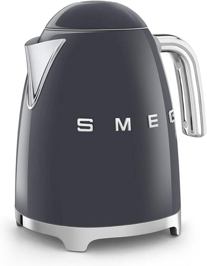 SMEG KLF03 Electric Kettle 1.7L (7 Cup), Retro Hot Water Boiler for Tea & Coffee, Fast Boiling, Auto Shut-Off, Soft Open Lid, 360° Swivel Base Countertop Kettle – Matte Champagne