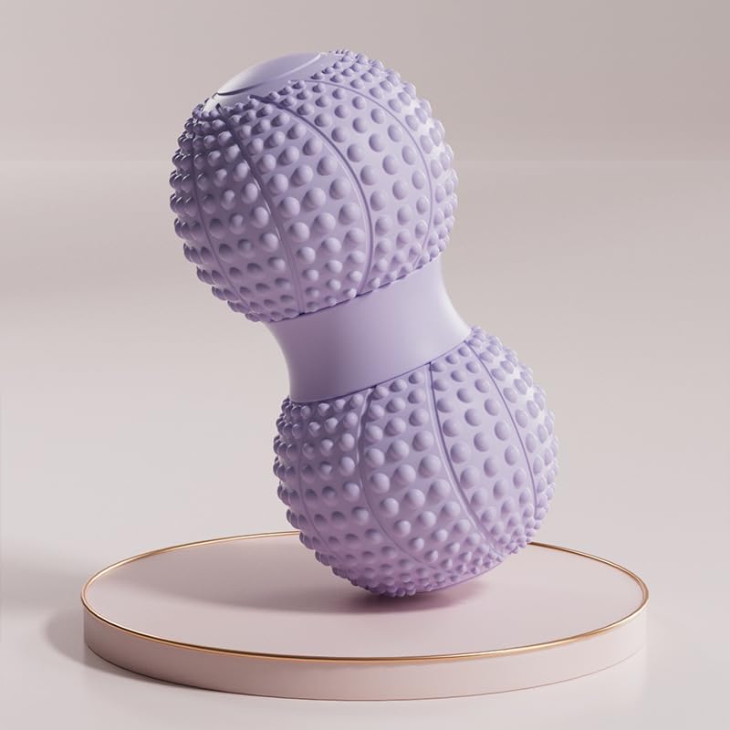 Peanut Massage Ball for Myofascial Release & Muscle Relaxation - Deep Tissue (Purple)