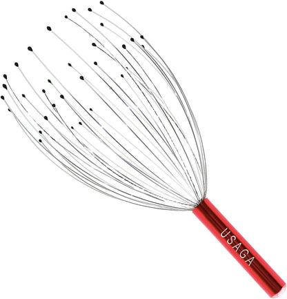 USAGA 36 Fingers Head Massager Scalp Massager Head Scratcher, Stocking Stuffers Gift for Scalp Body Relaxing (Black)
