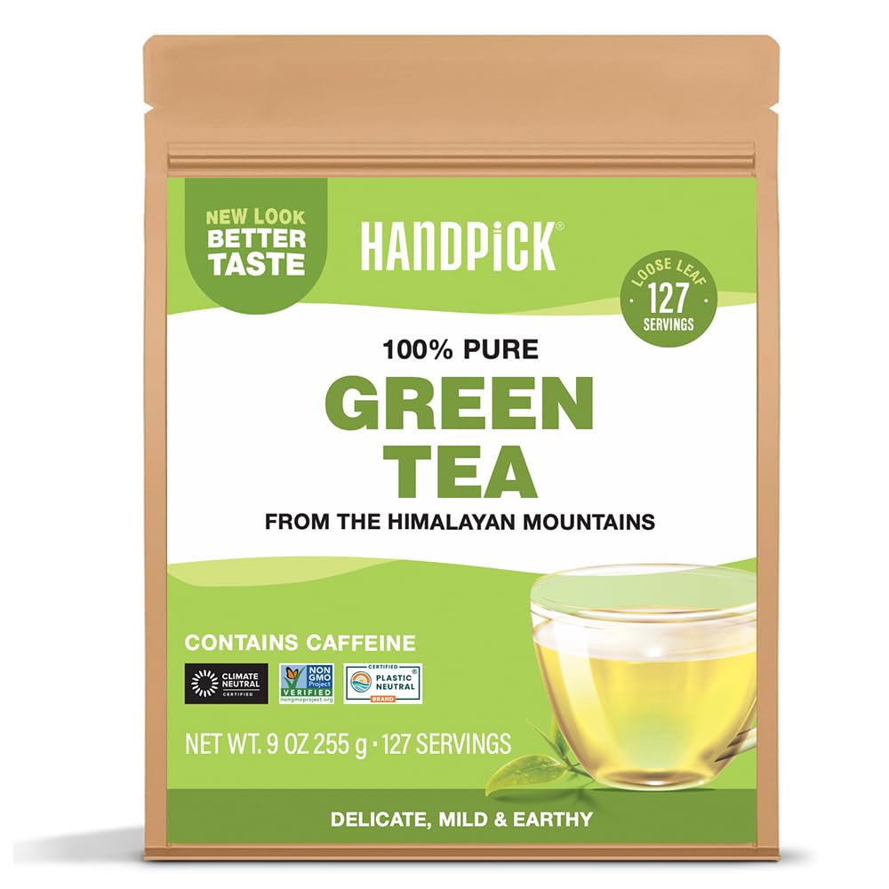 HANDPICK Lemon Balm Tea Bags – 100 Count | 100% Pure & Naturally Dried | Caffeine-Free Herbal Tea with Citrus Flavor & Aroma | Premium Lemon Balm Leaf