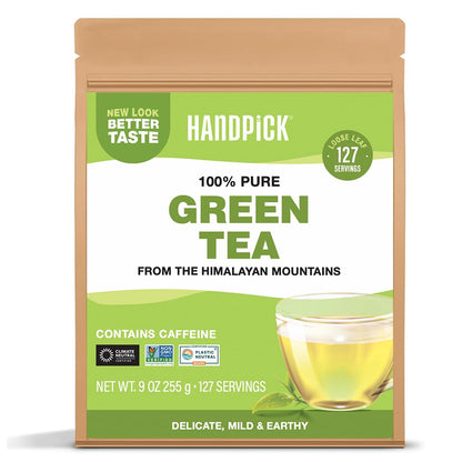 HANDPICK Lemon Balm Tea Bags – 100 Count | 100% Pure & Naturally Dried | Caffeine-Free Herbal Tea with Citrus Flavor & Aroma | Premium Lemon Balm Leaf