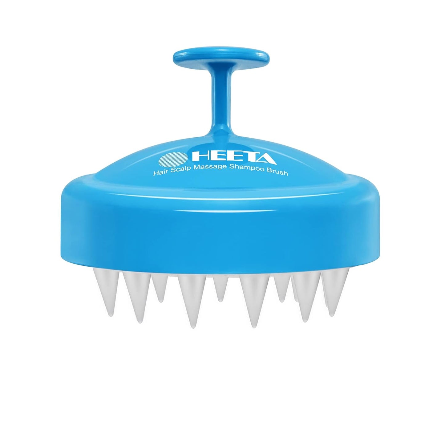 HEETA Scalp Massager Hair Growth, Soft Silicone Scalp Scrubber Shampoo Brush for Exfoliation, Dandruff Removal Head Massage Stress Relax, Wet & Dry Use for Thick Thin Curly Hair Care, Black