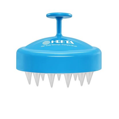 HEETA Scalp Massager Hair Growth, Soft Silicone Scalp Scrubber Shampoo Brush for Exfoliation, Dandruff Removal Head Massage Stress Relax, Wet & Dry Use for Thick Thin Curly Hair Care, Black