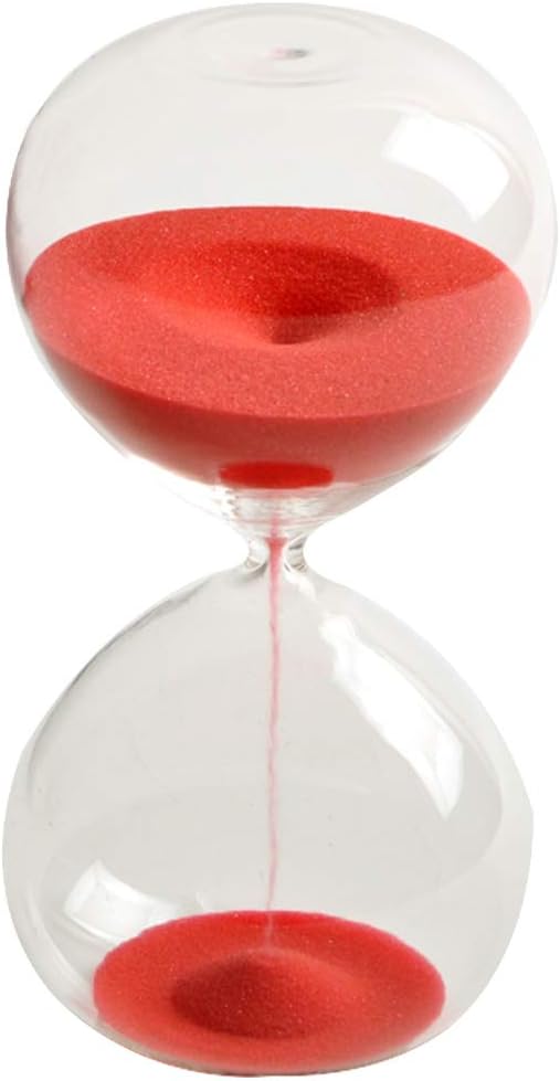Graces Dawn Super Beautiful Transparent Glass Hourglass Sand Timer 60 Minutes with (Black)