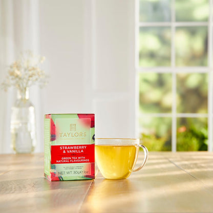 Taylors of Harrogate Strawberry & Vanilla Green Tea, 20ct (Pack of 1)