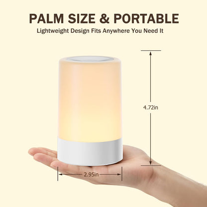 G Keni Nursery Night Light for Baby, Portable LED Touch Night Lamp for Kids and Adult, Breastfeeding, Sleep Aid, USB Rechargeable Nursing Lamp, Bedside Dimmable Warm Night Light, Soft Eye Caring