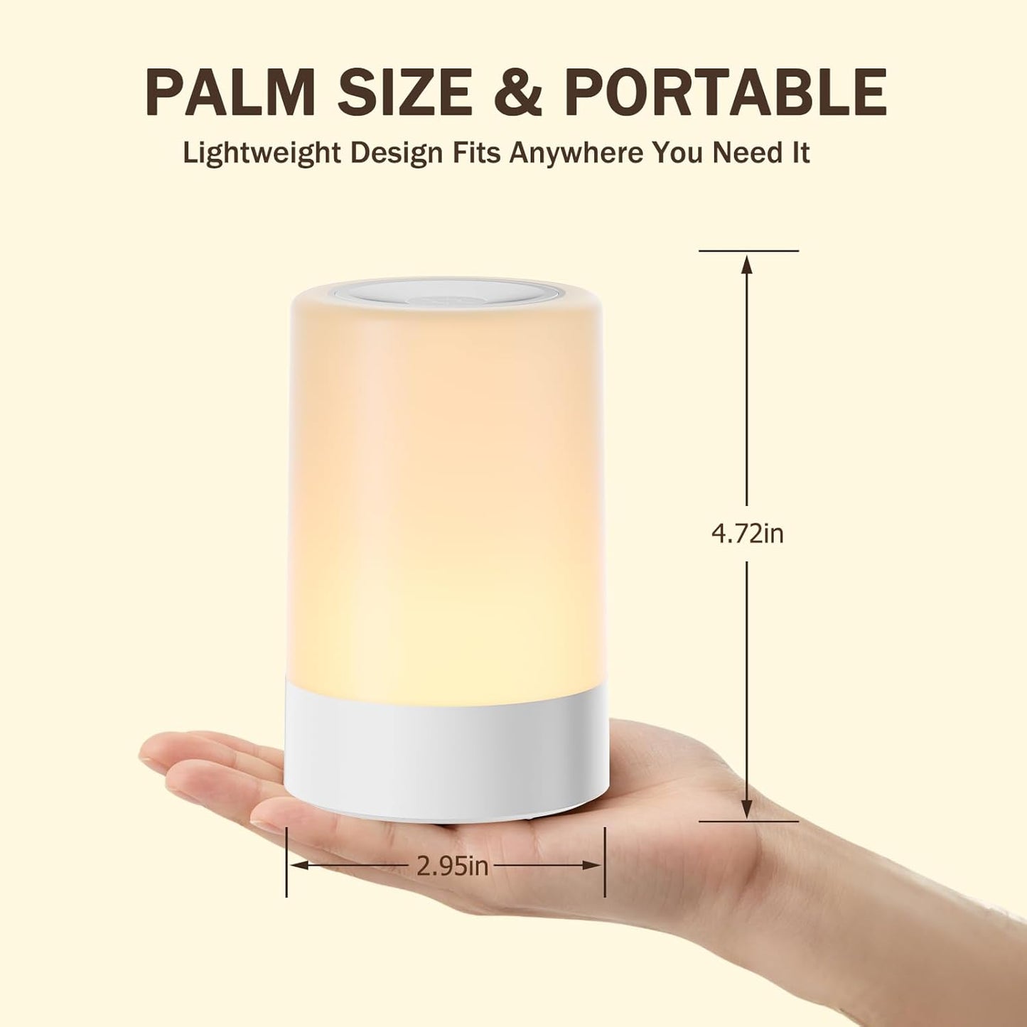 G Keni Nursery Night Light for Baby, Portable LED Touch Night Lamp for Kids and Adult, Breastfeeding, Sleep Aid, USB Rechargeable Nursing Lamp, Bedside Dimmable Warm Night Light, Soft Eye Caring