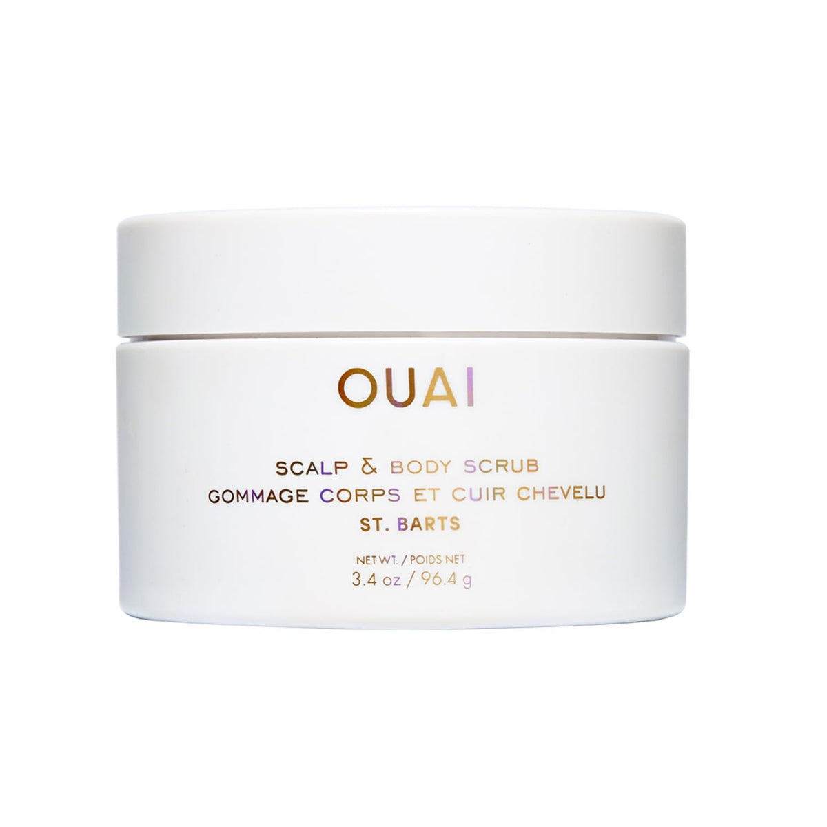 OUAI Scalp & Body Scrub, St. Barts - Exfoliating Body Scrub with Sugar & Coconut Oil Blend for Smooth, Moisturized Skin - Gentle Scalp Exfoliator for Removing Product Build Up (8.8 Oz)
