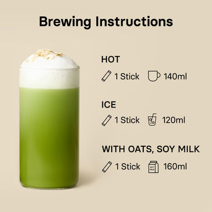 OSULLOC Jeju Matcha Milk Tea Powder Stick Packets, 10 Count