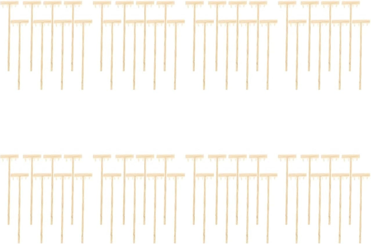 Garneck 64Pcs Mini Zen Garden Rakes Bamboo Sand Rake Set for Desktop Trays