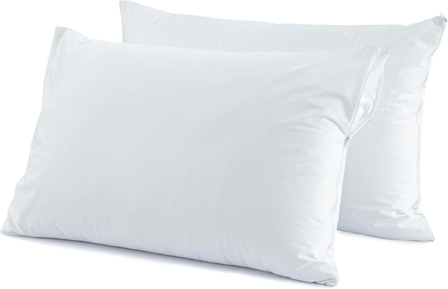 Dreamology Pillow Protectors with Zipper Queen Size,2 Pack,Waterproof Pillow Protector Queen Size,Bed Bug Proof Pillow Protector,Waterproof Pillow Covers,20x30 Pillow Covers