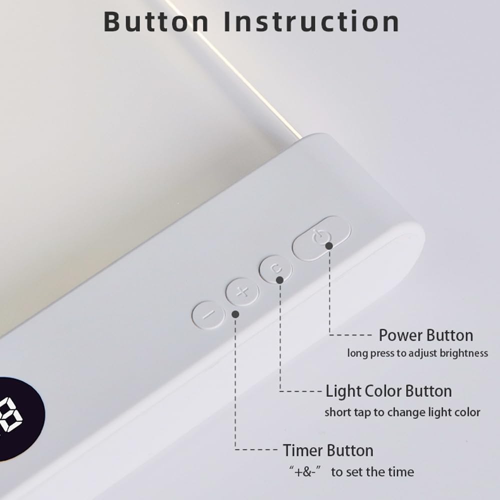Book Light, Rechargeable Clear LED Flat Book Lights for Reading in Bed at Night with 3 Colors & Timer, Dimmable Panel Full Page Reading Light, Bookish Gifts for Women Readers Kids Book Lovers (White)