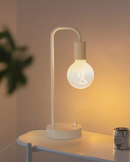 ONEWISH Industrial Table Lamp for Bedroom, Fully Dimmable Modern Bedside Lamps with 2700K Warm Light Bulb for Kids Reading, Minimalist Nightstand Lamps for Living Room, Office (Bulb Included)