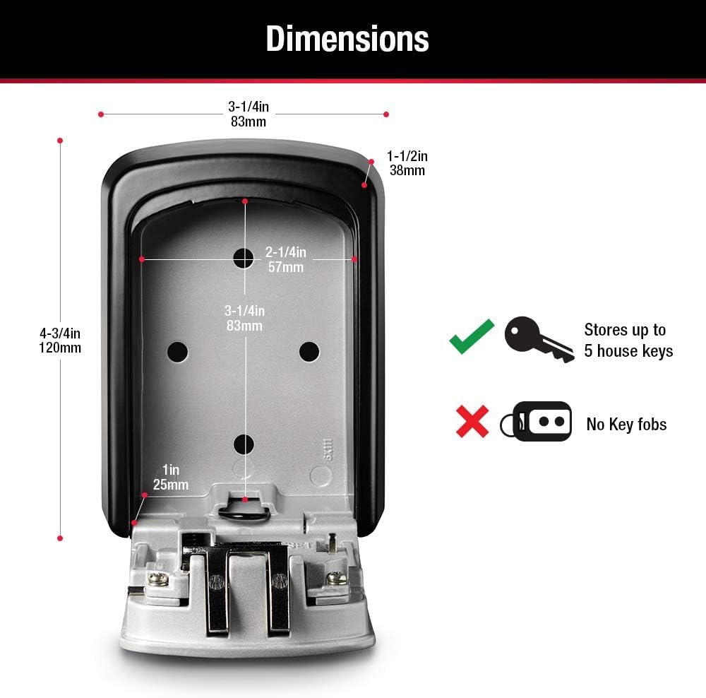 Master Lock 5-Key Combination Safe Black/Silver 5401D