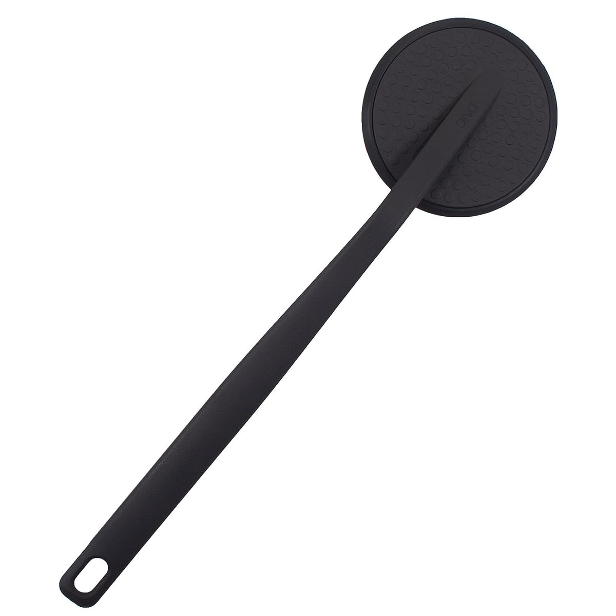 DNC Back Scrubber for Shower Soft Silicone Bath Body Brush with Long Handle (Black)