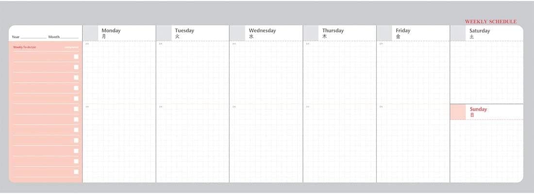 PAPERIAN Brilliant 2021 Weekly Planner - Wirebound Undated Gray Desk Planner (12 X 4.4 inches)
