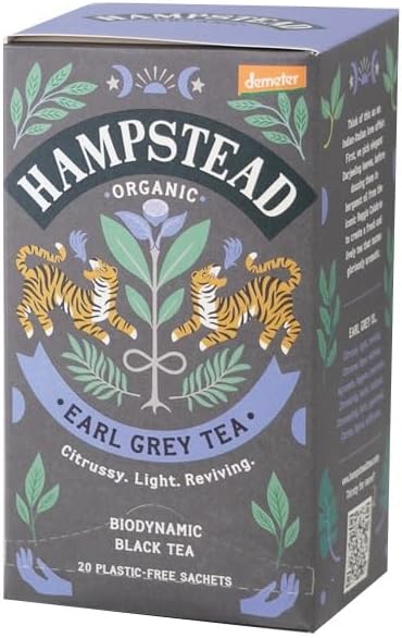 HAMPSTEAD TEA Earl Grey Tea Sachets 20 Bag, 0.02 Pound