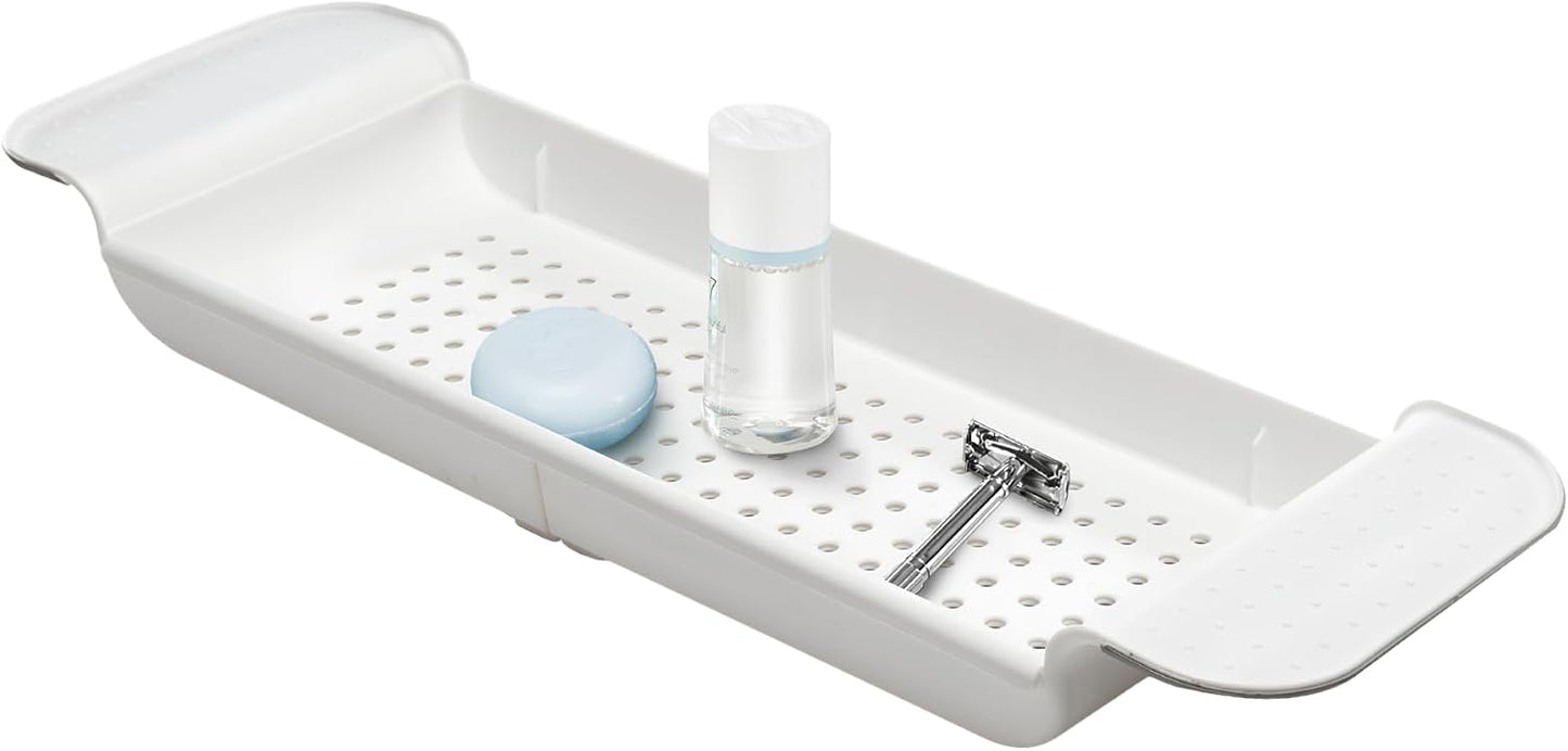 madesmart Expandable Bath Tray, White