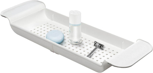 madesmart Expandable Bath Tray, White