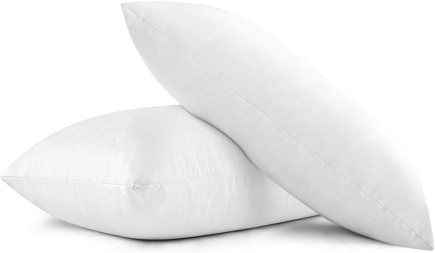 EIUE Hotel Collection Bed Pillows for Sleeping 2 Pack Queen Size，Pillows for Side and Back Sleepers,Super Soft Down Alternative Microfiber Filled Pillows,20 x 30 Inches