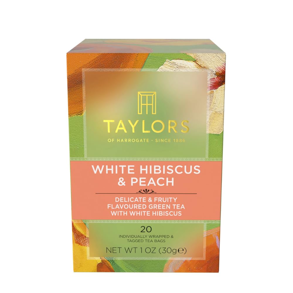 Taylors of Harrogate White Hibiscus & Peach Tea Bags, 20ct (Pack of 1)