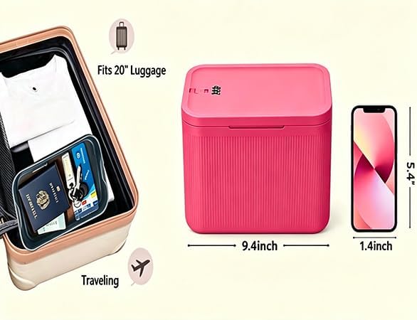 Medication Lock Box,Small Lockable Storage Box with Combination Code for Phone,Medicine Safe,Food, Home,Refrigerator,Office,Personal Items,Travel,Gift