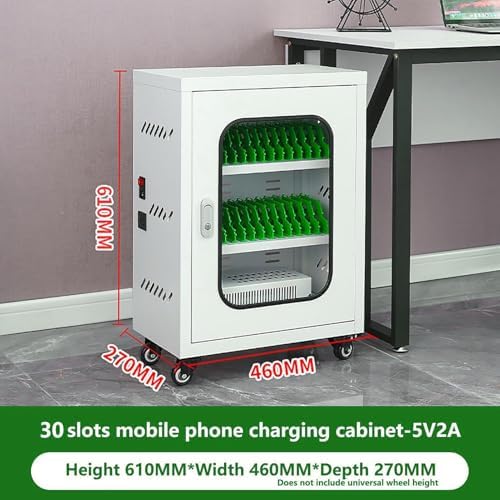Wall-Mounted Phone Charging Station, 12-Slot Mobile Storage Cabinet for Students & Employees, Portable Organizer for Tourists, Space-Saving Phone Holder (White)