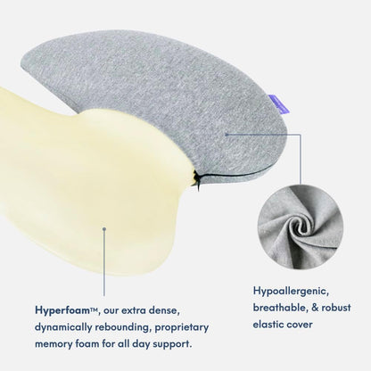 C CUSHION LAB Extra Dense Lumbar Pillow - Patented Ergonomic Multi-Region Firm Back Support for Lower Back Pain Relief - Lumbar Support Cushion with Strap for Office Chair, Car, Sofa, Plane - Black