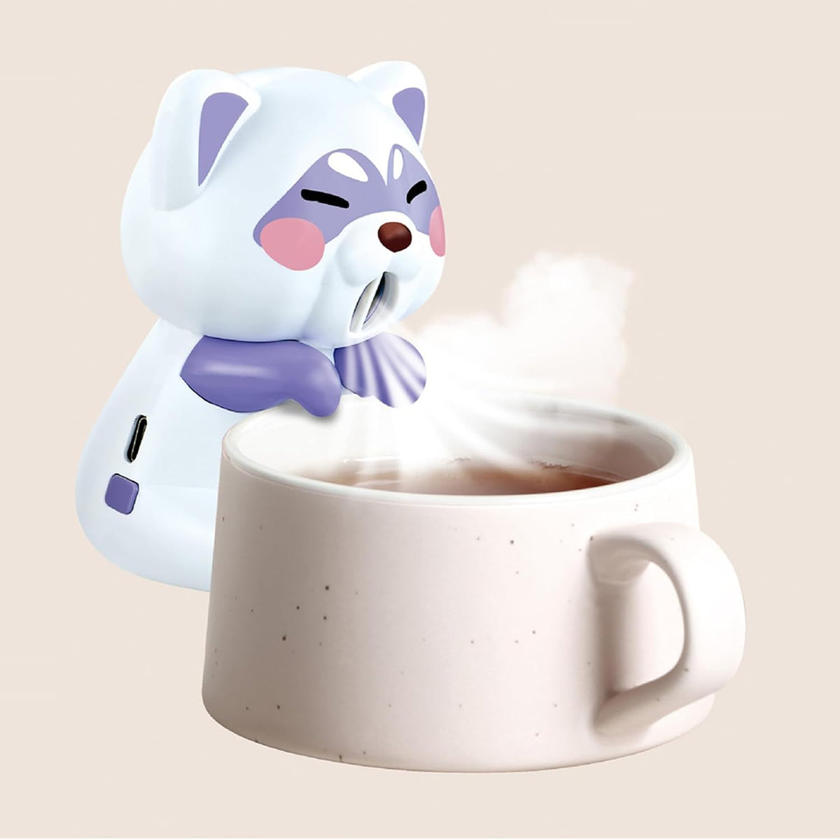Cooling Clip-On Mini Fan 3 Speed Hands Free Food Cooling (Panda)