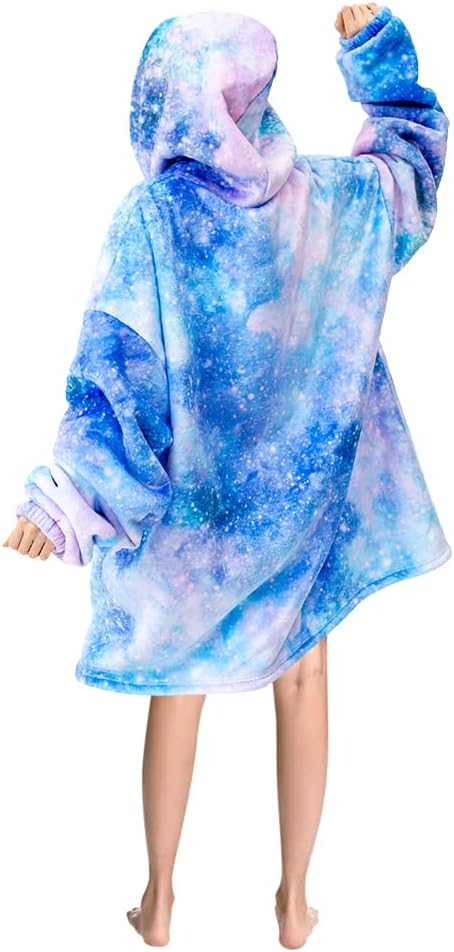 Fiosnow Sun and Moon Blanket Hoodies for Women and Men Adult Oversize Wearable Blanket Hoodies for Soft and Warm