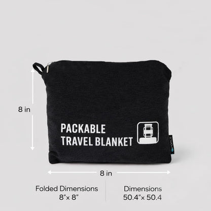 GForce Jersey Knit Travel Blanket| Packable| Fits Over Handle | Soft| Easy to Travel| Grey | Travel | Bag | Blanket |