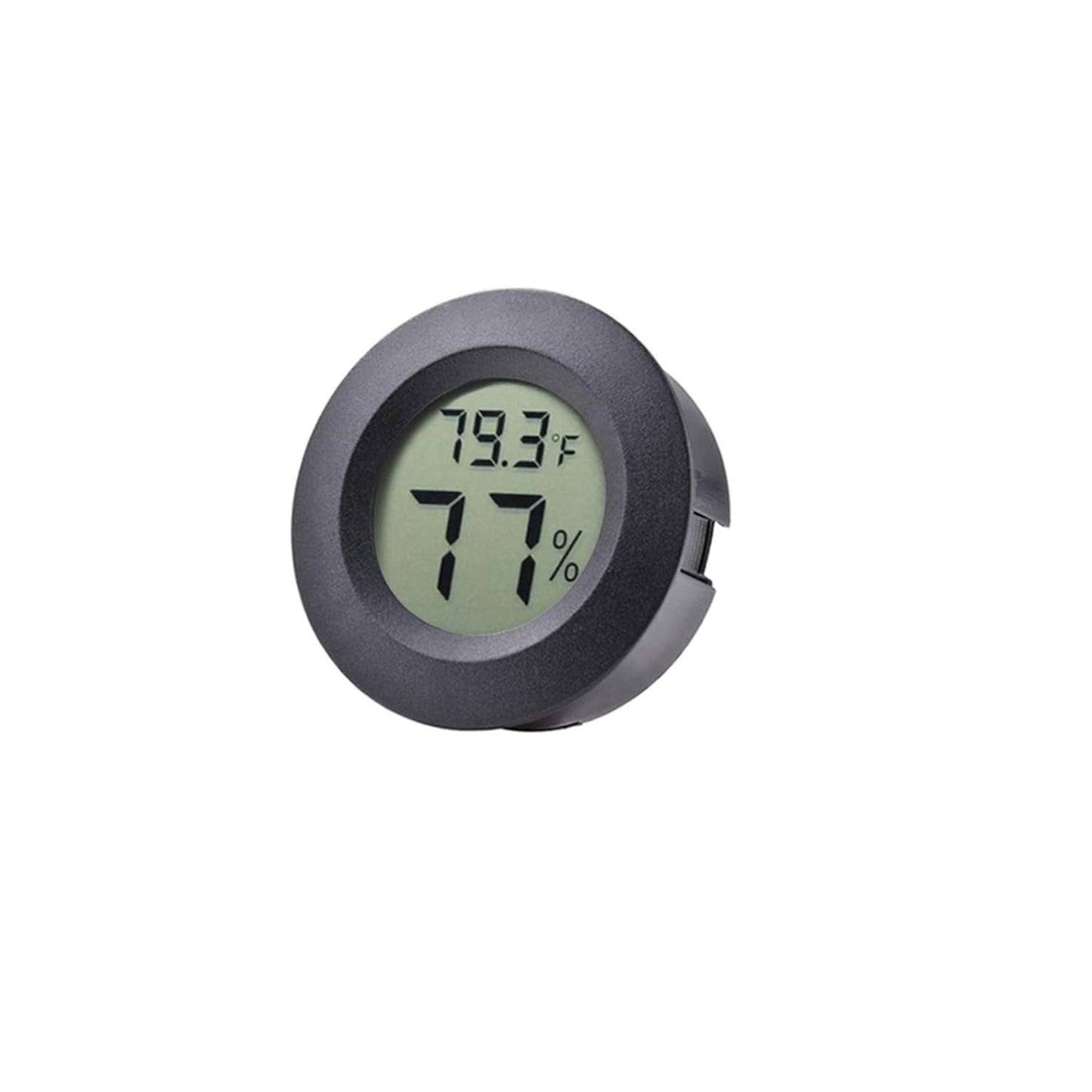2-Pack Mini Hygrometer Thermometer Fahrenheit or Celsius Meter Digital LCD Monitor Indoor Room Round Humidity Temperature Gauge for 3D Printers Guitar Case Greenhouse Babyroom Reptile Incubator