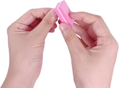 Nail Buffers (100 Pack), Mini Buffer Block Nail File for Acrylic and Natural Nails, 100/180 Grit Nail Buffer Block Bulk Buffing Blocks for Nail Buff Professional Manicure File Blocks Set Hot Pink