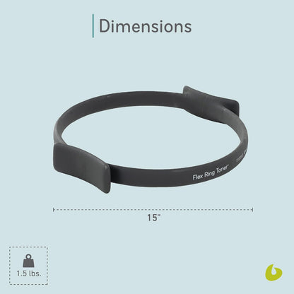 Balanced Body Flex Ring Toner with Handle Pads, Workout Hoop, Pilates Workout Equipment, Pilates Ring Circle for Home Gym or Studio Use