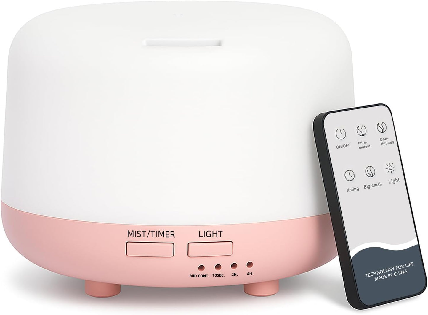 SPLITSKY Aromatherapy Essential Oil Home Diffuser with Remote Control, 300ML Large Room Cool Mist Air Humidifier, 8 Hours Quiet Operation, Timer, 7 Colors LED Night Night，Suitable Home,Yoga.