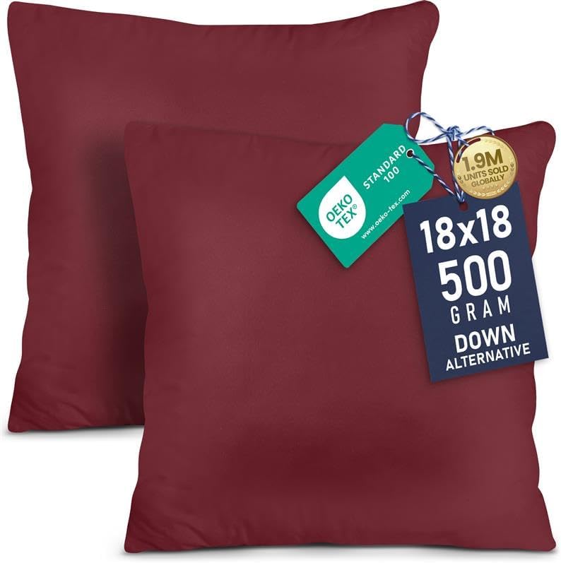 Utopia Bedding 12x20 Pillow Inserts, Set of 2, White – Indoor Decorative Throw Pillows for Bed, Sofa & Couch – Soft, Supportive & Fluffy Cushion Inserts