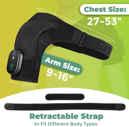 Shoulder Heating Pad with Massage, FSA Eligible Items List, Shoulders Massager for Pain Relief, Left Right Heated Shoulder Wrap for Rotator Cuff & Shoulder Brace Support, HSA Approved Products Only