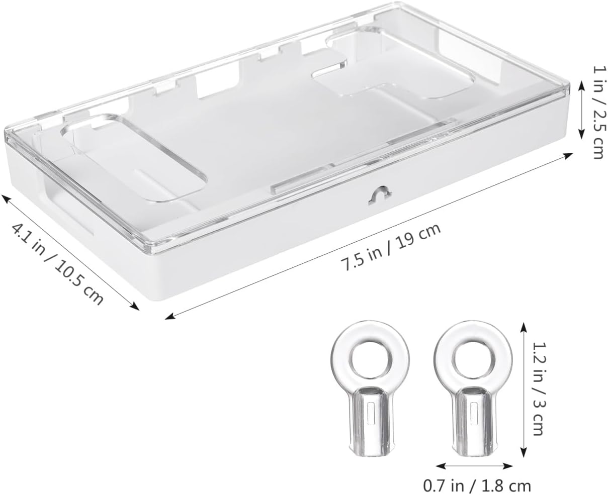 EXCEART Transparent Phone Lock Box with 2 Keys Multi-Purpose Smartphone Safe Lock Box for Students Office Use 7.48X3.93X0.98 Inches Pc Material