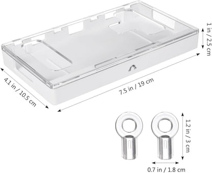 EXCEART Transparent Phone Lock Box with 2 Keys Multi-Purpose Smartphone Safe Lock Box for Students Office Use 7.48X3.93X0.98 Inches Pc Material