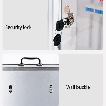 Wall Mounted Phone Locker - 24/36/48/60 Slots, Secure Charging Station for Classroom, Office, Factories & Conferences, Compact Cell Phone Storage Organizer (Silver 59X38.5CM)