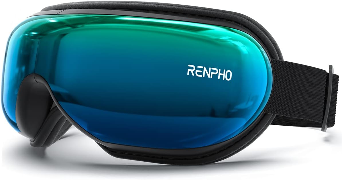 RENPHO Eye Massager with Heat and Cooling Voice Control, Birthday Gifts for Men Women, FSA Eligible HSA, Massaging Eye Mask for Dry Eyes Head Tension and Stress Relief - Eyeris Kintsugi