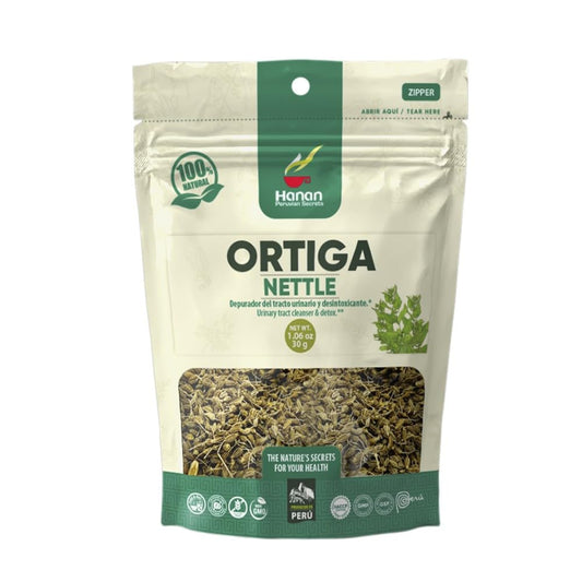Hanan Nettle Tea Loose Leaf Herb 30g All-Natural Dried Stinging Nettle Tea, Te de Ortiga From Peru - Herbal & Supplement 1.06 oz