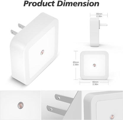 Sujeet Night Light, Night Lights Plug into Wall,Nightlight Plug in Night Light, Dusk to Dawn Night Lamp Led Night Lights for Adults Bedroom, Bathroom, Hallway (Amber)